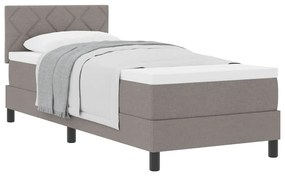 Cama Box Spring com Colchão Taupe 80x200 cm Tecido
