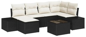 Conjunto de Sofá de Jardim com 6 Peças , Almofadas em Rattan Sintético