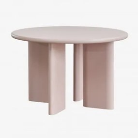 Mesa De Jantar Redonda Em Mdf (ø120 Cm) Loulou Rosa De Morganite - Sklum