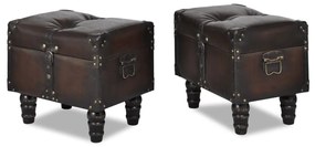 Conjunto bancos de arrumação 3 pcs castanho