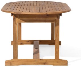 Conjunto de jardim em madeira de acácia para 8 pessoas MAUI Beliani