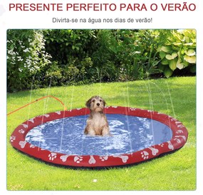 PawHut Splash Pad 150 cm Tapete Aquático para Animais de Estimação com