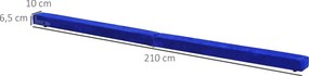 Barra de Equilíbrio Ginástica Dobrável 210 cm Barra de Ginástica Artística para Crianças Iniciantes e Ginastas 210x10x6,5 cm Azul