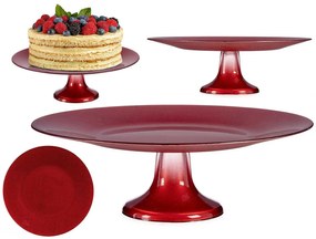 Prato p/ Bolo | Vidro Vermelho