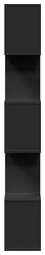Estante divisória 5 níveis 70x24x161 cm derivados madeira preto
