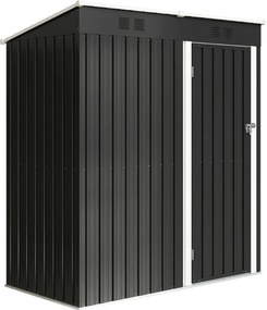 Outsunny Abrigo metálico 1,37 m² Abrigo Trancável com Ventilação e Telhado Inclinado Luvas 163x90x179 cm | Aosom Portugal