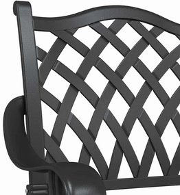 Cadeiras Externas vidaXL Preto Alumínio 56 x 55 x 92.5 cm Resistente