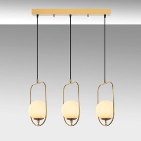 Candeeiro Chandelier Skew – Dourado – 80 cm x 15 cm