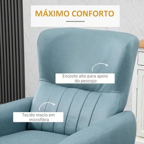 Poltrona Relax Sky Reclinável com 8 Zonas de Massagem - Azul Claro - D