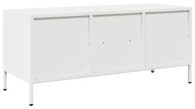 Móvel de TV 101,5x39x43,5 cm aço laminado a frio branco