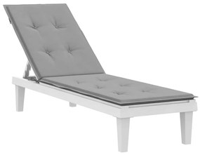 Almofadão para cadeira de terraço (75+105)x50x4 cm cinzento
