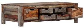 Mesa de centro 100x50x30 cm madeira de acácia maciça cinzento