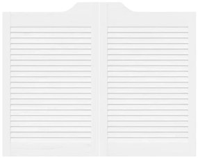 Portas de batente design de persiana 1-Par 80x100 cm branco