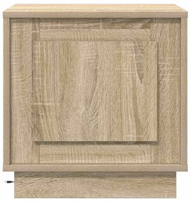 Criados-mudos com Luzes LED 2 pcs Carvalho Sonoma 44x34,5x45 cm