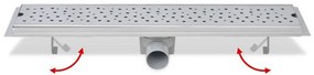 Dreno de chuveiro linear bolhas 630x140 mm aço inoxidável