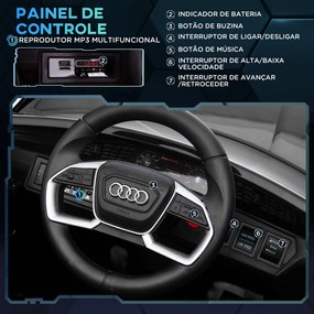 HOMCOM Carro Elétrico Audi E-Tron 12V para Crianças acima de 3 Anos co