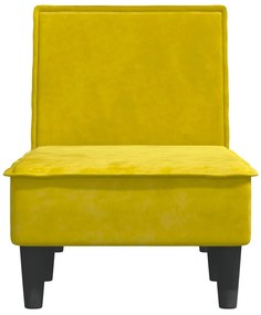 Chaise longue veludo amarelo