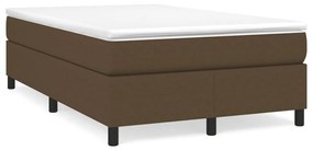 Cama boxspring com colchão 120x190 cm tecido castanho-escuro