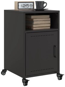 vidaXL Mesas de cabeceira 2 pcs 36x39x59 cm aço preto