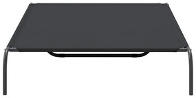 Cama para cães elevada 150x90x20cm tecido oxford e aço preto