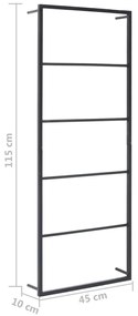 Toalheiro 45x10x115 cm aço preto