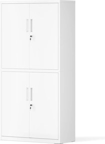 Armário de arquivo escritório, armário de arrumação, 40 x 80 x 180 cm Branco