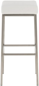 Banco de bar Montreal em couro sintético 37 x 83 x 37 cm Branco