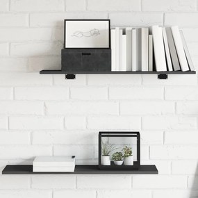 vidaXL Prateleiras p/ estante 4 pcs 80x20x1,5cm contraplacado cinzento