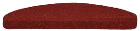 Tapetes de escada adesivos 15 pcs 65x21x4 cm vermelho