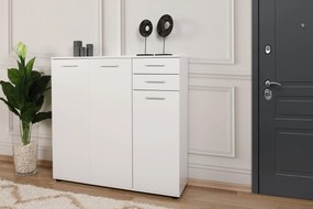 Sapateira "Elegance Duo" - 108 x 108 x 35 cm - Branco - Design Moderno