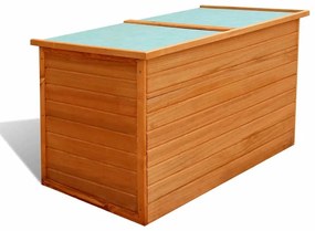 Caixa de arrumação para jardim 126x72x72 cm madeira