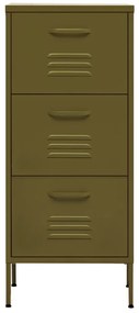 Armário de arrumação aço 42,5x35x101,5 cm verde-azeitona