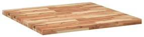 Tampo de mesa quadrado 90x90x4 cm madeira de acácia maciça