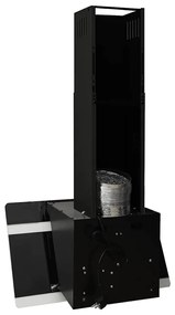 Exaustor de parede 60 cm aço e vidro temperado preto