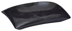 vidaXL Lavatório 50x35x10 cm mármore preto