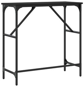 Mesa consola 75x32x75 cm derivados de madeira preto