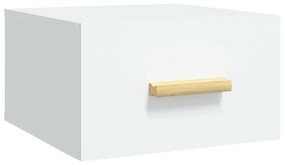 Mesas de cabeceira montagem na parede 2 pcs 35x35x20 cm branco