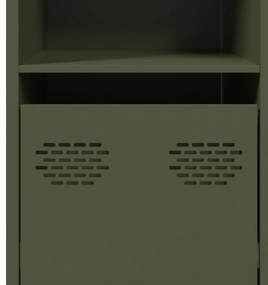 Aparador 135x39x73,5 cm aço laminado a frio verde-azeitona