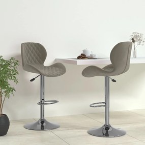 334911 vidaXL Bancos de bar 2 pcs veludo cinzento-claro