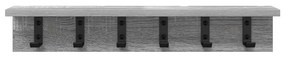 Cabideiro de Parede Sonoma cinzento 60 x 10.5 x 10.5 cm
