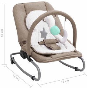Baloiço de bebé aço cinzento-acastanhado