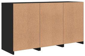 Aparador com luzes LED 123x37x67 cm preto