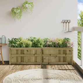 Vaso/floreira de jardim 180x50x50cm madeira de pinho impregnada