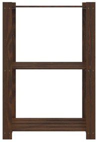 Unidade de 3 prateleiras 60x38x90 cm pinho maciço castanho
