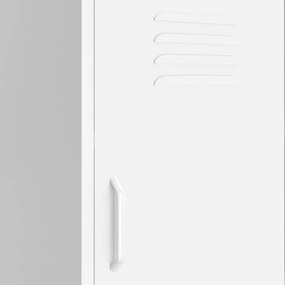 Armário de arrumação aço 42,5x35x101,5 cm branco