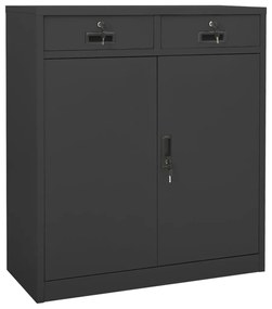 vidaXL Armário de escritório 90x40x102 cm aço antracite