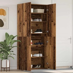 vidaXL Cabideiro Madeira Velha 80x35,5x180 cm Madeira Engenharia