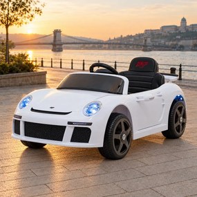 Carro elétrico para Crianças RUF CTR3 12V Rodas Espuma EVA, Assento couro ecológico Branco