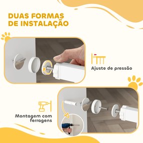 PawHut Barreira de Segurança para Cães Extensível 76-102 cm Barreira p