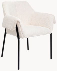 Cadeiras em bouclé com apoio de braços Bess, conjunto de 2